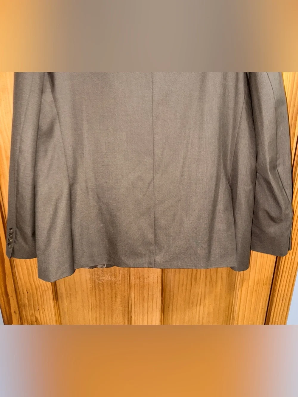 Geoffrey Beene 2 Piece Suit w/2 Button Jacket & Flat Front Pants-Dark Taupe-EC